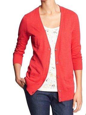 Banana Republic Vibrant Red Women's Cardigan